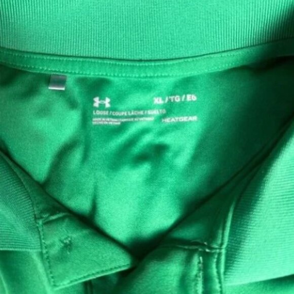 NWOT Notre Dame Golf Polo Shirt Mens XL Under Armour Green Senior Open USGA - Picture 4 of 4